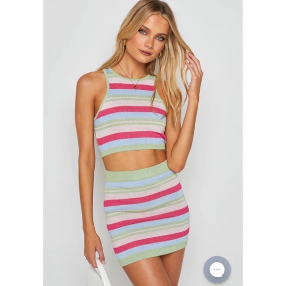 Beginning boutique Multi Stripe Skirt - Picture 4 of 7